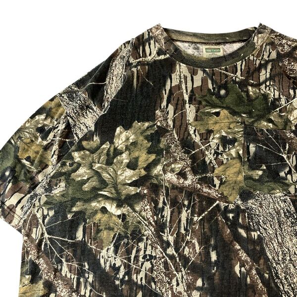 mossy oak モッシーオーク 00s リアルツリーTシャツ ポケットTシャツ ツリーカモ 色褪せフェード 2XL ビッグシルエット