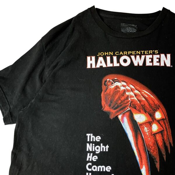 HALLOWEEN ハロウィン ホラー映画 ムービーTシャツ 映画Tシャツ 半袖 黒ブラック 半袖Tシャツ XL ビッグシルエット ビッグサイズ