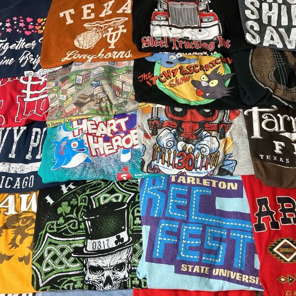 20着セット XLサイズのみ US輸入Tシャツまとめ売り 人気卸売 アメリカ古着 半袖 USA古着卸 アメカジ Tシャツ 古着セットUSA製有り洗濯済み