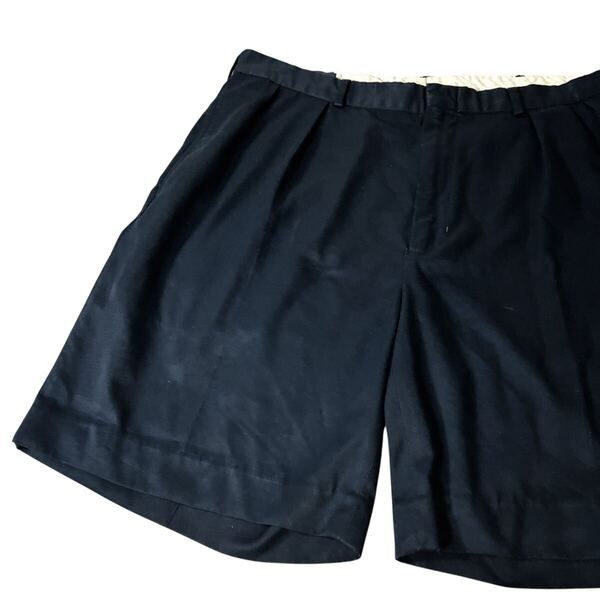 POLO by RALPH LAUREN ポロバイラルフローレン 2タック ショートパンツ ハーフパンツ 短パン ショーツ 古着 紺 ダークネイビー W38