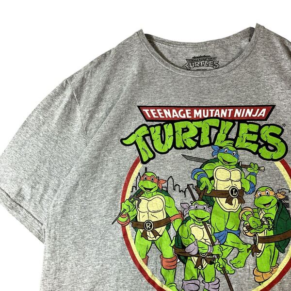 ミュータントタートルズ アメコミTシャツ アニメTシャツ コミック 古着 Tシャツ 半袖Tシャツ 00s グレー 2XL
