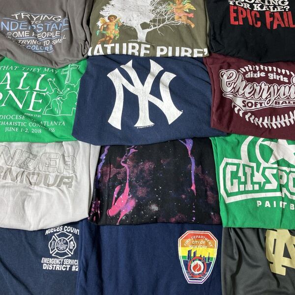 16着セット XLサイズのみ US輸入Tシャツまとめ売り 人気卸売 アメリカ古着 アメカジ セット 半袖 ヤンキース他 半袖Tシャツ 洗濯済み