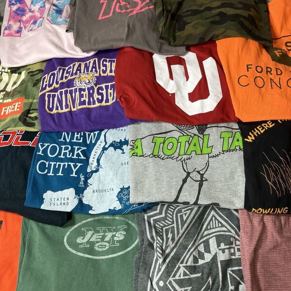 15着セット Lサイズのみ US輸入Tシャツまとめ売り人気卸売 アメリカ古着 アメカジ セット プリント 洗濯済み