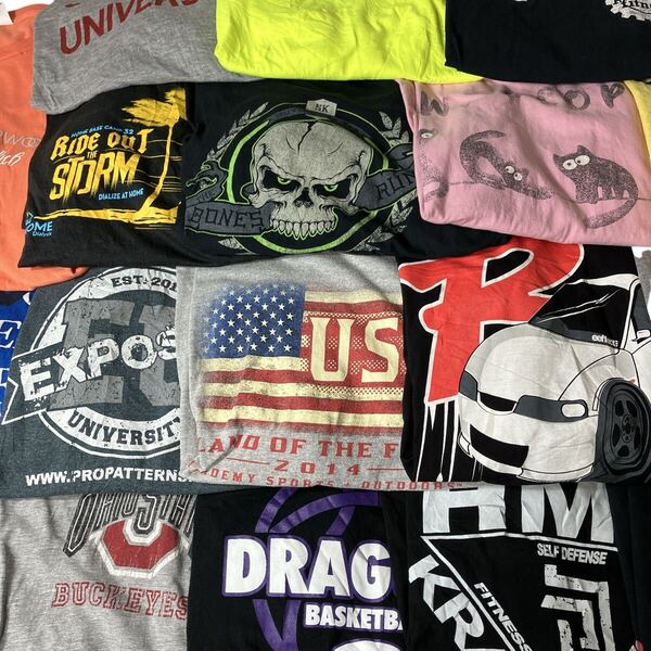 18着セット 2XLサイズのみ US輸入Tシャツまとめ売り 人気卸売 Tシャツ アメカジ 半袖 アメリカ古着 アソート ビッグサイズ 洗濯済み