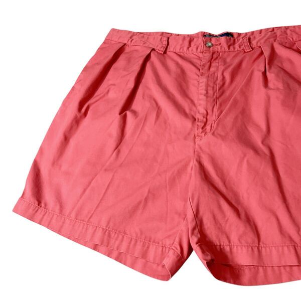 POLO by RALPH LAURENポロバイラルフローレン00s 2タックショーツ ショートパンツ ハーフパンツ古着 無地 薄手生地色褪せ赤レッド フェード