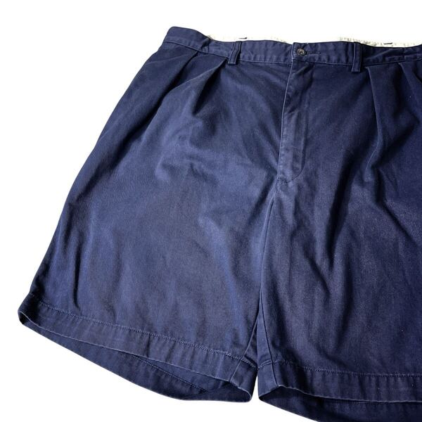 POLO RALPH LAUREN ポロラルフローレン 00s 2タック チノショーツ ショートパンツ ハーフパンツ ショーツ 古着 色褪せネイビー ナス紺W40