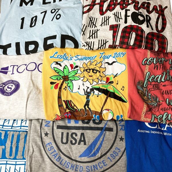 8着セット 3XLサイズのみ US輸入Tシャツまとめ売り 人気卸売 Tシャツ アメリカ古着 半袖 アメカジ プリント ロゴ セット MIX 洗濯済み