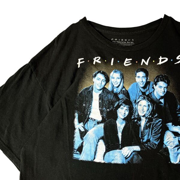 FRIENDS フレンズ 海外ドラマTシャツ 古着 00s 半袖 Tシャツ 黒ブラック XL ビッグシルエット ビッグサイズ