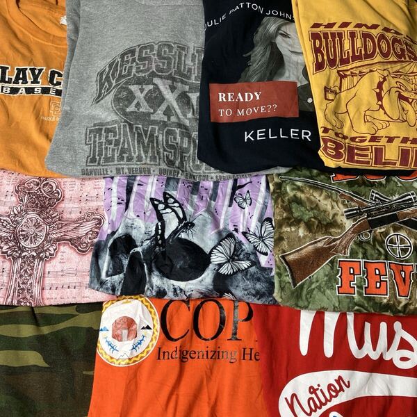 13着セット XLサイズのみ US輸入Tシャツまとめ売り 人気卸売 アメリカ古着 アメカジ プリント 迷彩 ビッグサイズ XL 洗濯済み