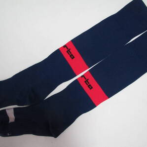 B 中古 Liberta リベルタ サッカースクール L 22 23 24cm ソックス 靴下 子供用 紺 ネイビー 赤 レッド サッカー
