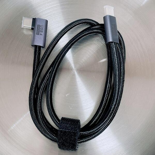 1m USBType-c ケーブル L字 USB4 ケーブル 高速転送 急速充電