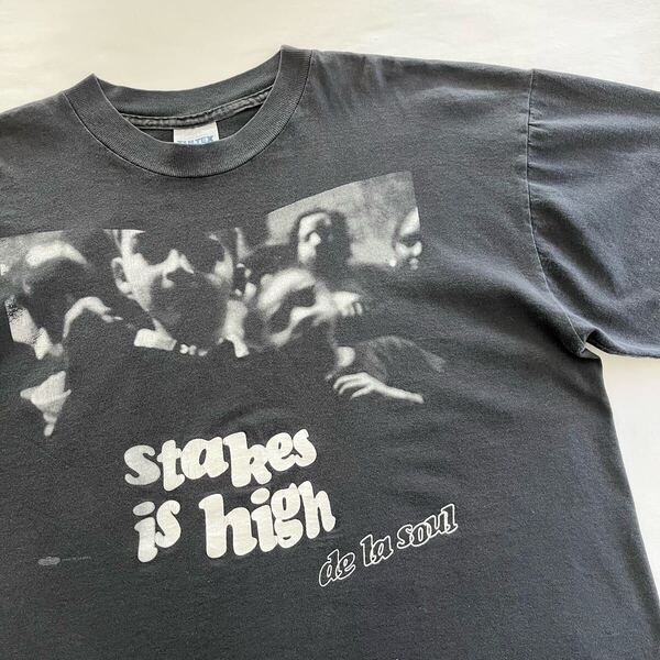 96年 De La Soul (Stakes Is High) Tシャツ XL ブラック ビンテージ 90s 90年代 デラソウル ラップT HIP HOP RAP オリジナル ヴィンテージ