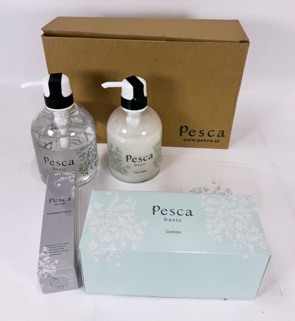 pesca クリアローション & フェイスウォッシュ 500mlセット ペスカ フェイスウォッシュ ビッグサイズ2本＆ クリア