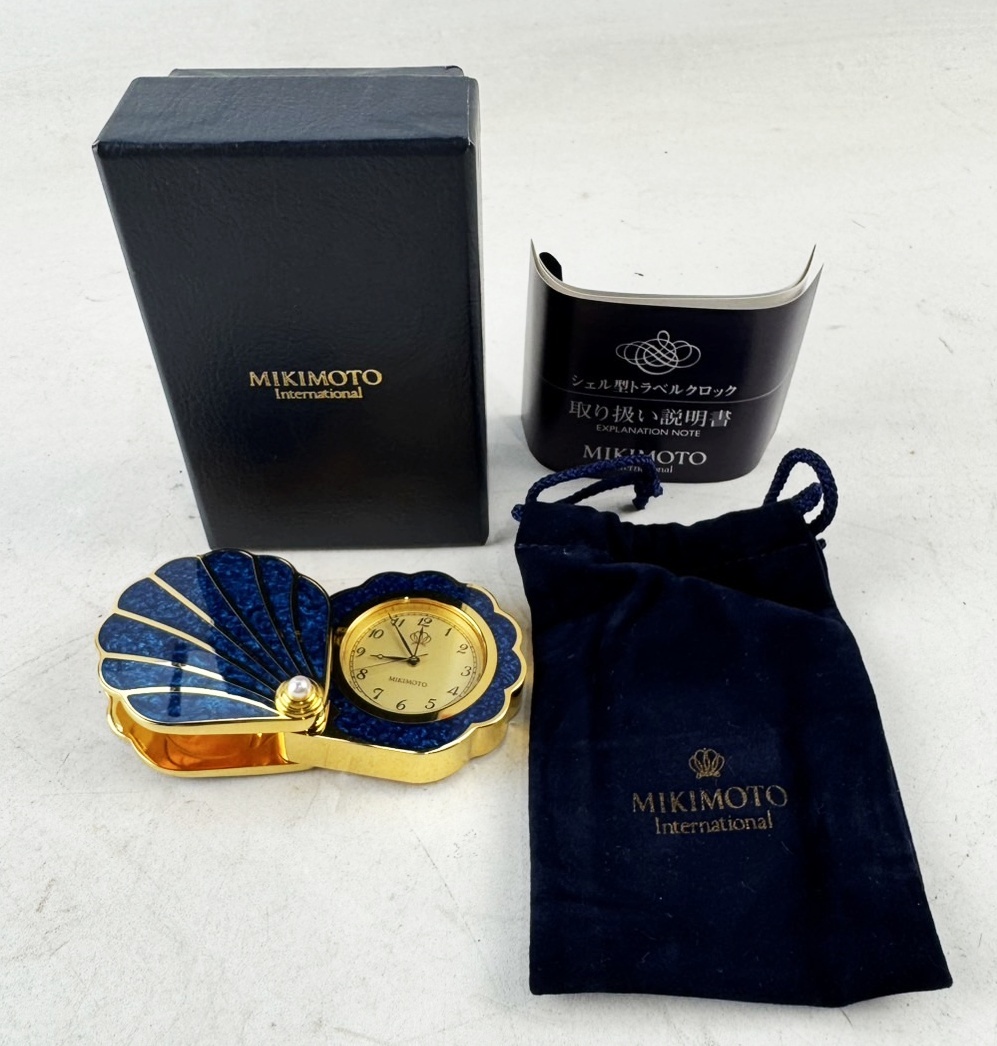 xxさま専用 Mikimoto 貝殻型 トラベルクロック - メルカリ