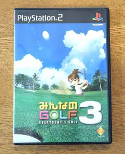 【PlayStation2】みんなのGOLF3 動作未確認☆プレイステーション2☆ソフト☆PS2 中古 プレステ2