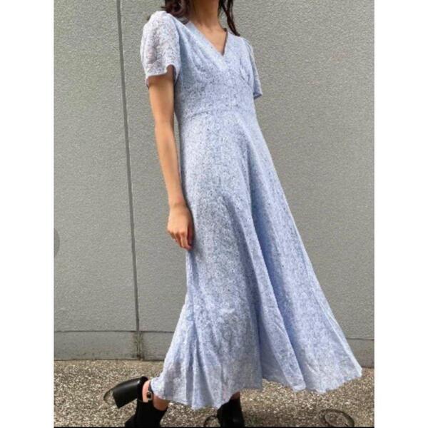 【MOUSSY】花柄レースロングワンピース☆WAIST FIT LACE☆ドレス☆マウジー☆ウエストフィットレース☆レディース☆トップス