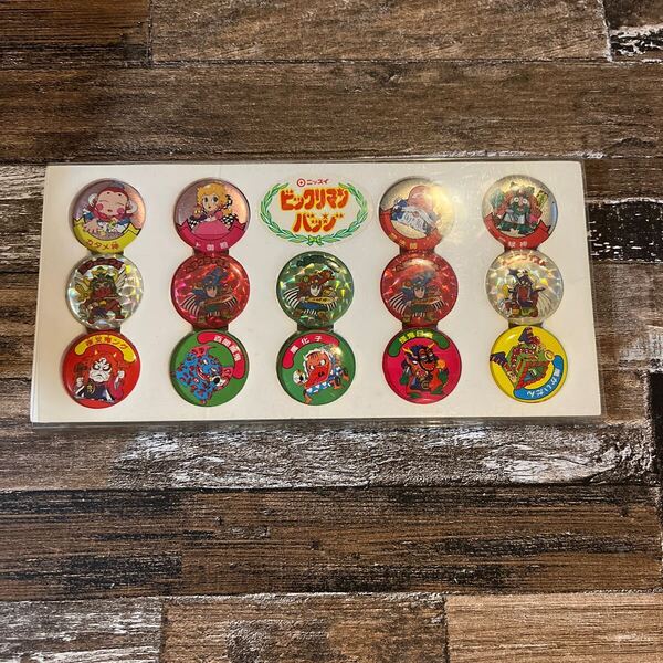 希少 ★ A ビックリマンバッジ ヘラクライスト 赤 緑 ★ 旧ビックリマン マイナーシール 駄菓子屋 当時物