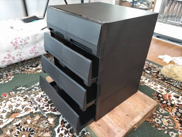 ■送料無料!■まとめて■ビデオテープケース■24本収納■VHS・収納ケース ■収納BOX■4点セット(A2)!