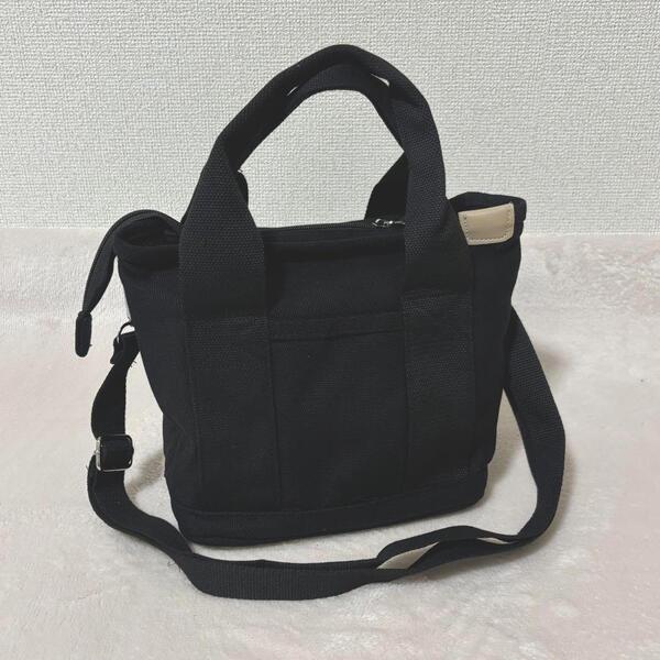 黒 3way トートバッグ ショルダー 肩がけ キャンバス 斜め掛け 大容量