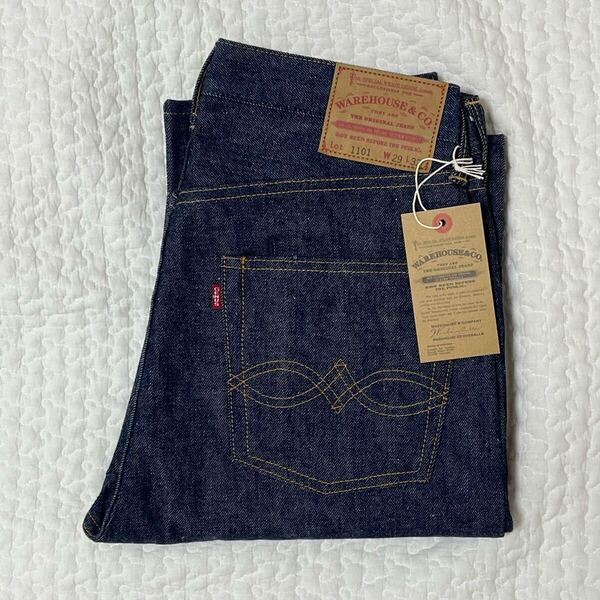 ★新品・未使用品 W29 L32 1101 ウエアハウス WAREHOUSE Big e 66前期 Levis リーバイス インディゴ 濃紺