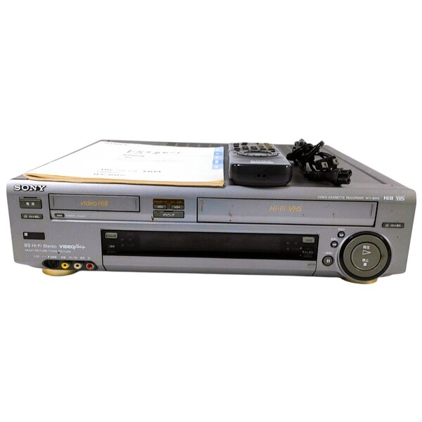 【純正リモコン付】SONY ソニー WV-BW2 hi8 VHS ビデオデッキ