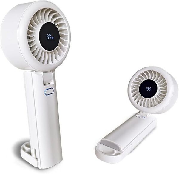 ハンディファン 静音20dB 最長20時間稼働 4000mAh大容量 携帯 USB充電式 小型 扇風機 LED残量表示 熱中症対策 スポーツ観戦 アウトドア