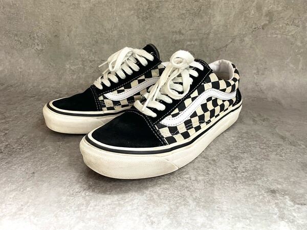 VANS OLD SKOOL 36 DX anaheim factory アナハイム バンズ オールドスクール 黒白 チェッカー US7.5 USA オールド ビンテージ スニーカー