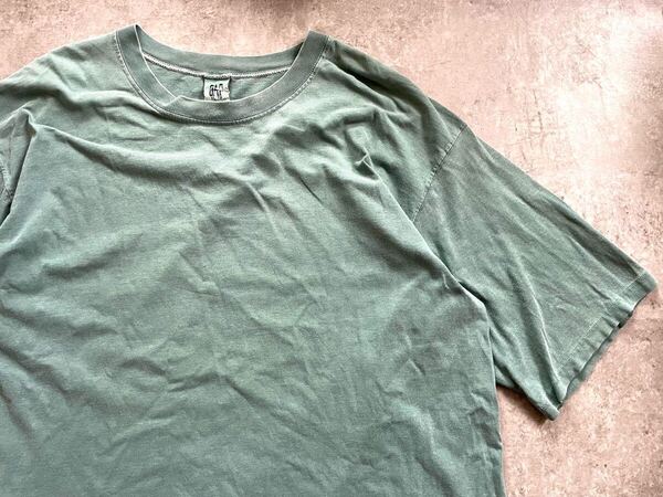 アメリカ製 90s old gap オールド ギャップ 半袖 Tシャツ made in USA XL ビンテージ フェード 後染め グリーン ボックス ゆるだぼ y2k