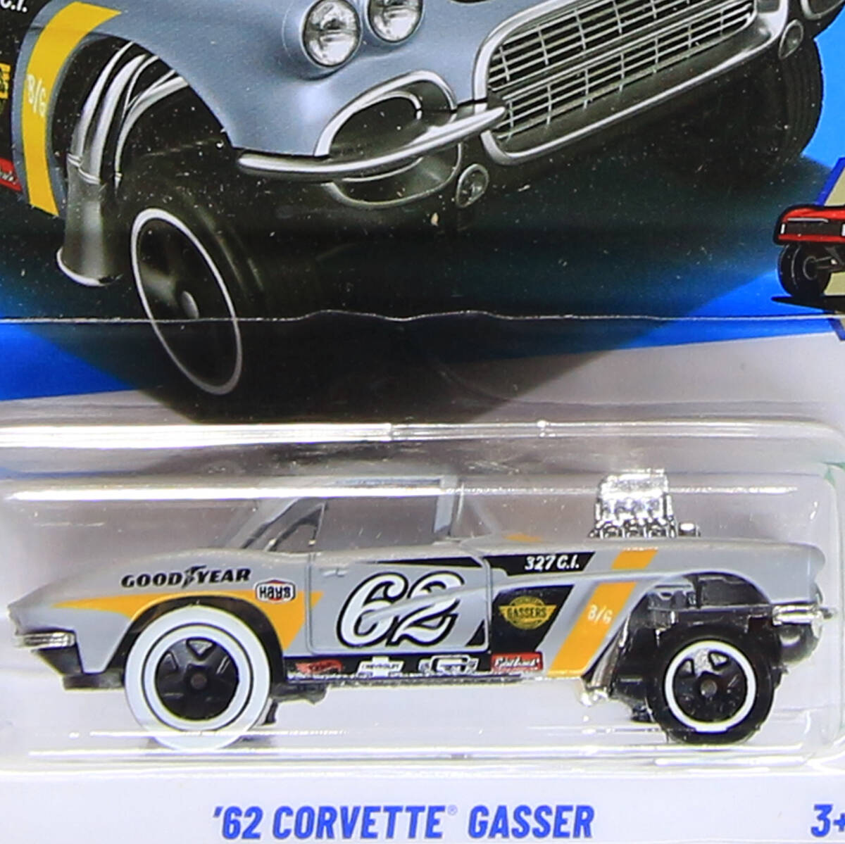 Hot Wheels New 2025 Super Treasure Hunt 62 Corvette Gasser