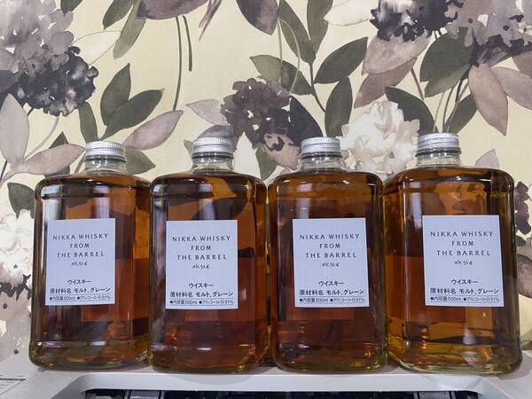 即買★入手困難!!NIKKA♪ニッカウヰスキー フロム ザ バレル 51.4% 500ml 4本 送料無料