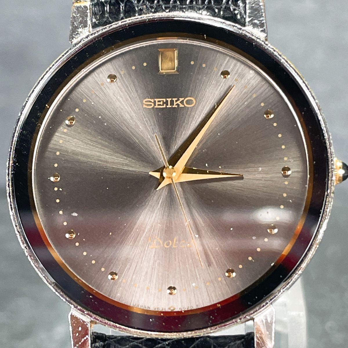 Vintage Seiko Dolce Gold Plated 6020 4060 Textured Dial Lady