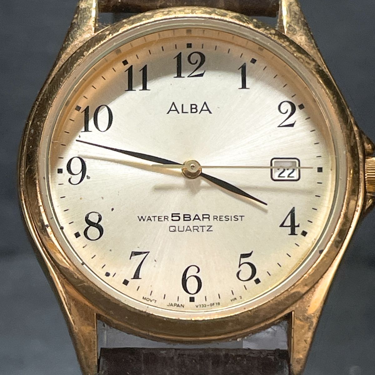 新品電池 ヴィンテージ SEIKO ALBA 腕時計 ゴールド 黒文字盤 Yahoo!オークション -「電池 ゴールド」(アルバ) (セイコー)の