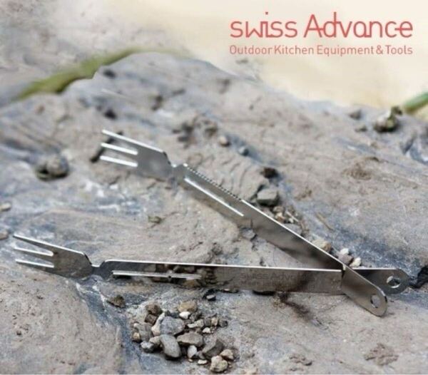 新品 Swiss Advance SAIGA BBQ Tongs & Forks トング フォーク ナイフ 携帯 アウトドアキャンプ テーブル ウェア 調理器具 食器 カトラリー