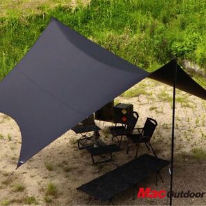 黒S新品 Mac Outdoor Mac One ヘキサ タープ ブラック size S マックワン Hexa マックアウトドア キャンプ 難焼 撥水 ソロ デュオ タープ