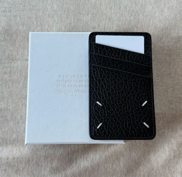 25SS新品 メゾンマルジェラ 4ステッチ ゴートレザー カードケース 財布 カードホルダー Maison Margiela 11 メンズ レディース ブラック