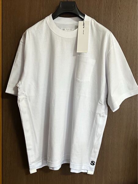 3新品 sacai S ロゴ パッチ Tシャツ オフホワイト 23SS size 3 白 L 半袖 カットソー サカイ メンズ