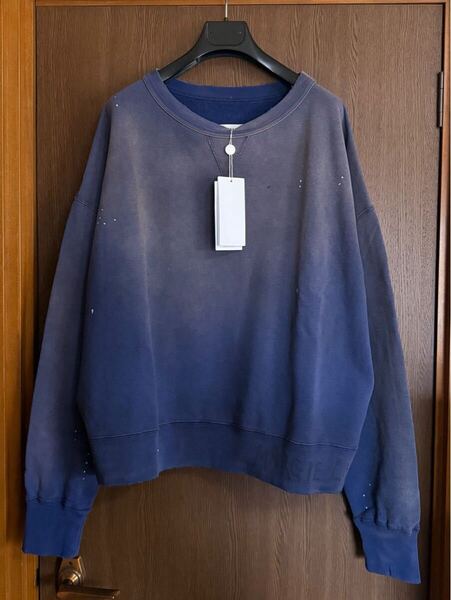 25SS新品 メゾンマルジェラ グラフィティロゴ ペイント ダメージ スウェット シャツ size L 長袖 トレーナー Maison Margiela 1 10 メンズ
