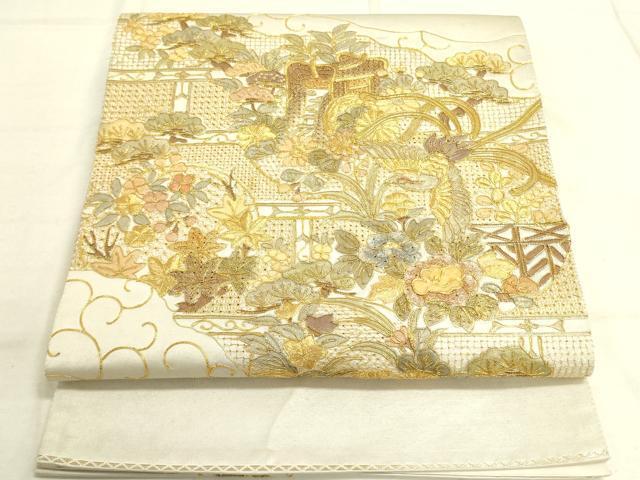 楽天市場】袋帯 スワトウ刺繍 汕頭刺繍 刺繍 手刺繍 西陣織 正絹