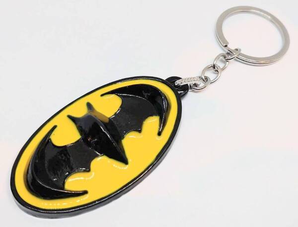 送料無料 バットマン オーバル キーリング キーホルダー アメコミ ストリート アメリカン雑貨 スマアク