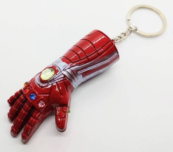 送料無料 アイアンマン ガントレット スリム アベンジャーズ マーベル キーリング キーホルダー アメリカン雑貨 スマアク