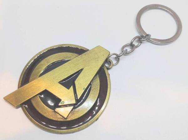 送料無料 ¥アベンジャーズ マーベル Aゴールド A キーリング キーホルダー ロック アメリカン雑貨 スマアク