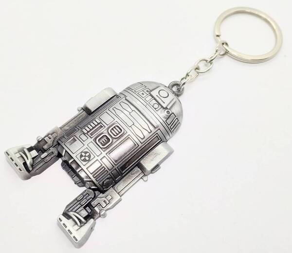 送料無料 スターウォーズ R2D2 STARWARS Aシルバー キーリング キーホルダー アメリカン雑貨 スマアク