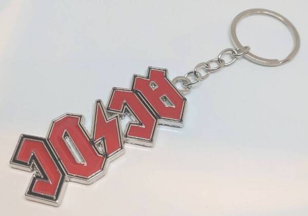 送料無料 AC/DC シルバー ロックバンド キーリング キーホルダー ロック アメリカン雑貨 スマアク