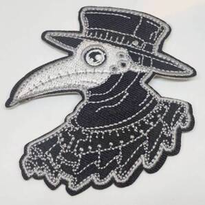 送料無料 ペストマスク アイロン のりつき 刺繍 ワッペン アップリケ アメリカン雑貨 スマアク
