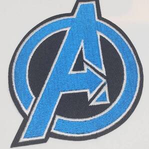 送料無料 アベンジャーズ ブルー アメコミ アイロン のりつき 刺繍 ワッペン アップリケ アメリカン雑貨 スマアク