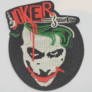 送料無料 ジョーかー アメコミ JOKER アイロン のりつき 刺繍 ワッペン アップリケ アメリカン雑貨 スマアク