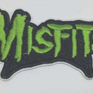 送料無料 ミスフィッツ グリーン ロックバンド アイロン のりつき 刺繍 ワッペン アップリケ アメリカン雑貨 スマアク