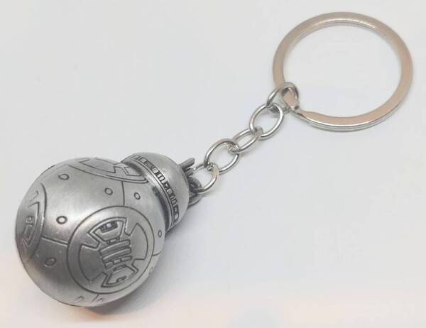 送料無料 スターウォーズ BB8 Aシルバ― キーリング キーホルダー ロック アメリカン雑貨 スマアク