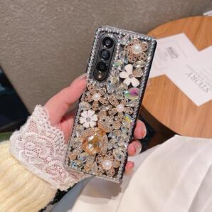 Galaxy Z Fold4 超人気ケース デコ電 キラキラ ギャラクシー スマホケース