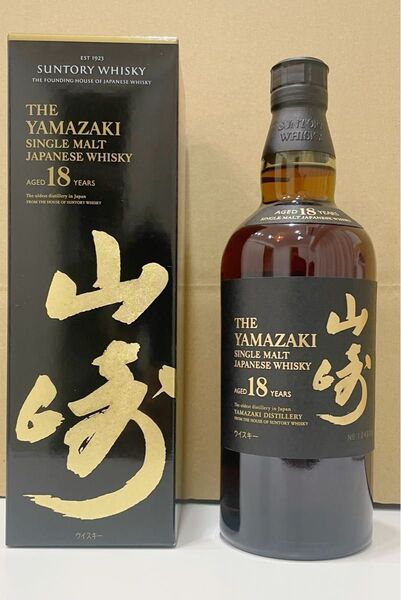 新品未開栓 サントリー シングルモルトウイスキー 山崎18年 700ml 化粧箱付き